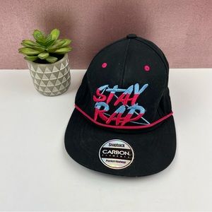 Carbon Elements Stay Rad Black Red Blue Baseball Cap Hat